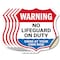 Signmission Warning No Lifeguard On Duty, 6 inch X 6 inch, Vinyl Decal, 5PK SHI-D-5PACK-6-479 - alternate 1