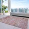 Homeroots 9' X 12' Pink Gray And Gold Floral Washable Indoor Outdoor Area Rug 604088 - alternate 8