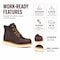 Handpoint Mens 6 in Soft Toe Work Boots-Water Resistant Brown Leather Safety Boots, EH Rated, 7 HVB305-D-7 - alternate 7