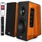 Pyle Powered Bookshelf Speaker System with Bluetooth, 80W Active Stereo Speakers, Bass Reflex Natural PBKSP25NC - alternate 1