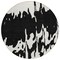 Homeroots 8' Black And Ivory Round Abstract Washable Indoor Outdoor Area Rug 613616 - alternate 6