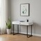 Homeroots 42" White and Black Wood and Metal Sled Computer Desk 489889 - alternate 9