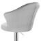 Elama 2 Piece Shell Back Faux Leather Adjustable Bar Stool in Dark Gray with Chrome Base ELM-799-21-DGRY - alternate 9