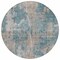 Homeroots 8' Round Teal and Taupe Round Abstract Washable Non Skid Indoor Outdoor Area Rug 564292 - alternate 7