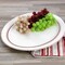 Sur La Table 2 Piece Le Marais New Bone 14 Inch Fine Ceramic Oval Platter Set in Brick 750122366M - alternate 6