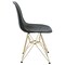 Leisuremod Cresco Plastic Dining Side Chair with Gold Base, Transparent Black CR19TBLG - alternate 6