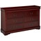 Homeroots 57" Brown Solid Wood Double Dresser 374204 - alternate 7