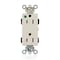 Leviton Straight Blade Receptacle, 5-15R, 15 A, 125V AC, Flush Mount, Self-Grounded M1626-HGT - alternate 1