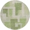Homeroots 8' Green Sage And Beige Round Geometric Washable Indoor Outdoor Area Rug 613207 - alternate 6