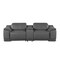 Homeroots 107in Dark Gray and Silver Italian Leather Power Reclining Loveseat With Storage 720573 - alternate 9