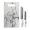 Gibson Home Beaumont 3 Piece Stainless Steel Santoku Knife Set with Cutting Board in White Marble 127587.03 - alternate 10