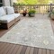 Homeroots 5' X 8' Gray Ivory And Gold Damask Washable Indoor Outdoor Area Rug 599419 - alternate 7