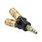 Interstate Pneumatics Aluminum Round Manifold, Three 1/4 in.Brass Universal Couplers, 1/4 in. Industrial Steel Coupler FPM44-KG4HB - alternate 5