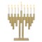 Vintiquewise Modern Decorative 9-Branch Hanukkah Menorah with LED Candles in Sleek Finish, Gold QI004910.GD - alternate 1