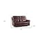 Homeroots 75in Burgundy Faux Leather Manual Reclining Loveseat With Storage 329429 - alternate 5