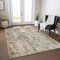 Homeroots 10' X 14' Terra Cotta Beige And Dark Gray Abstract Washable Indoor Outdoor Area Rug 605529 - alternate 8