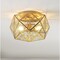 Jonathan Y Violet 12.5" 2-Light Industrial Vintage Iron/Glass LED Flush Mount, Brass Gold JYL9927A - alternate 10