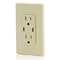 Leviton USBReceptacle, 15A, Ivory, Thermoplastic T5636-I - alternate 7