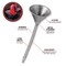 Performance Tool 6 in. Zinc Plated Funnel, 12 in. Flex Spout W219 - alternate 4