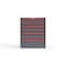 Strong Hold 8 drawer cabinet - (2x 2ft, 6x 3ft) - Red accents - Keyed Different S3036-PPDAS-0803DS - alternate 1
