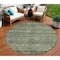 Homeroots 8' Olive Green Gray And Fern Green Round Southwestern Washable Indoor Outdoor Area Rug 615970 - alternate 1