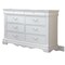 Homeroots 56" White Solid Wood Eight Drawer Double Dresser 486517 - alternate 1