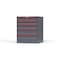 Strong Hold 5 drawer cabinet - (2x 4ft, 1x 5ft, 2x 6ft) - Red accents - Keyed Different S3036-PPDAS-0505DS - alternate 3