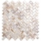 Apollo Tile Concha 10.6 in. x 11 in. Polished White, Beige Shell, Mother of Pearl Mosaic Wall Tile 2PK APLSMA88HB01A - alternate 1