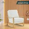 Leisuremod Jefferson Leather Modern Design Accent Armchair with Elegant Gold Frame, White JAG29W-L - alternate 9