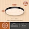 Vaxcel Aurelia 16-in Matte Black Contemporary Round LED Flush Mount Ceiling Light Alabaster Shade C0356 - alternate 9