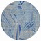 Homeroots 8' Denim Blue Gray And Ivory Round Geometric Washable Indoor Outdoor Area Rug 594775 - alternate 8