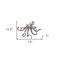 Homeroots 12" Antiqued Silver Resin Octopus Tabletop Sculpture 392394 - alternate 7