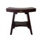 Homeroots Compact Curviliniear Teak Shower Outdoor Bench With Shelf In Brown Finish 376662 - alternate 6