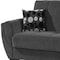 Homeroots 93" Dark Gray Chenille Sleeper Sofa And Toss Pillows With Brown Legs 607079 - alternate 8