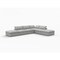Homeroots 160" Light Gray Linen Blend Modular Sofa With Ottoman And Storage 714568 - alternate 4