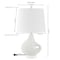 Jonathan Y Charlotte 24" Minimalist Designer Iron/Resin Oval Shade LED Table Lamp, White Terrazzo JYL4059A - alternate 9