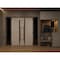 Vdomdoors Front Exterior Prehung Aluminum Double Doors Ronex1011 Grey 2 Sidelights Mirrored Clear Glass Entry RONEX1011DEXD-GRE-W12+72+12xH80-RH-I - alternate 3