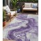 Homeroots 5' X 8' Purple And Silver Abstract Washable Indoor Outdoor Area Rug 618341 - alternate 1