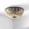 Jonathan Y Allison 15" 3-Light Shabby Chic Farmhouse Wood Beaded/Metal LED Flush Mount, Oil Rubbed Bronze/Cream JYL9019B - alternate 8