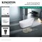 Kingston Brass 72" Acrylic Oval Single Slipper Freestanding Tub with Drain, Glossy White/Matte Black VTRS723228C310 - alternate 4