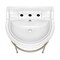 Whitehaus Collection 22 in Console Sink With Semi-Circular Bowl, Single Faucet Drilling, Brass Leg Supports and Overflow WHV022-L32-3H-BN - alternate 5