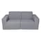 Deko Living 2 Place Seating Gray Outdoor Compressed Foam Sectional Sofas COP30017SET - alternate 1