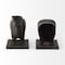 Homeroots Set of Two 7" Black Fabric Bull Decorative Bookends, 2PK 392140 - alternate 6