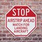 Signmission Stop Airstrip Ahead Watch for Landi, 6 inch X 6 inch, Plastic Sign, 2PK OC-P-2PACK-6-215 - alternate 7