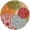Homeroots 10' Green Orange And Red Round Indoor Outdoor Area Rug 521644 - alternate 1