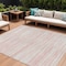 Homeroots 9' X 12' Pink And Ivory Abstract Washable Indoor Outdoor Area Rug 613119 - alternate 1