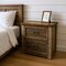 Homeroots 28" Wood Brown Two Drawer Nightstand 527051 - alternate 7