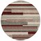Homeroots 8' Merlot Burgundy And Beige Round Striped Washable Indoor Outdoor Area Rug 613298 - alternate 8