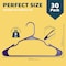 Lifemaster Heavy Duty Plastic Clothes Hangers, Non-Slip, Space-Saving, Holds 5 lbs, Purple, 30PK LMPLCPUR30 - alternate 5