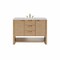 James Martin Vanities Solene 48 in. Single Vanity, Seaside Oak, w/ 3 CM Eternal Jasmine Pearl Quartz Top D225-V48-SSO-3EJP - alternate 1